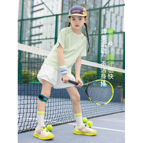 兒童速乾運動套裝冰絲短褲羽毛球服女童網球訓練女大童跑步乒乓球