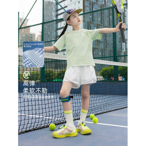 兒童速乾運動套裝冰絲短褲羽毛球服女童網球訓練女大童跑步乒乓球