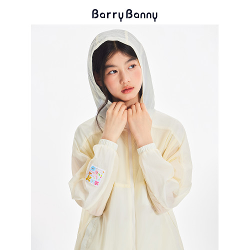 BarryBanny女童防曬衣2025夏季新款兒童輕薄涼感透氣皮膚衣UPF50+