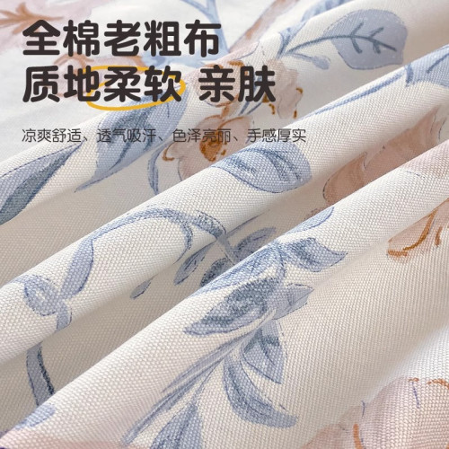 純棉老粗布床單單件2025新款全棉榻榻米加厚床蓋款三件套四季通用