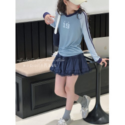 孫小美kids 冰絲超薄女童運動T恤2025春夏裝新款兒童防曬上衣小衫