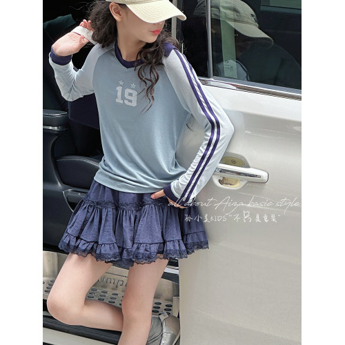 孫小美kids 冰絲超薄女童運動T恤2025春夏裝新款兒童防曬上衣小衫