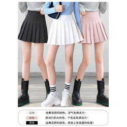女童半身裙夏季新款兒童經典日系jk百褶裙百搭學院風時尚純色裙子