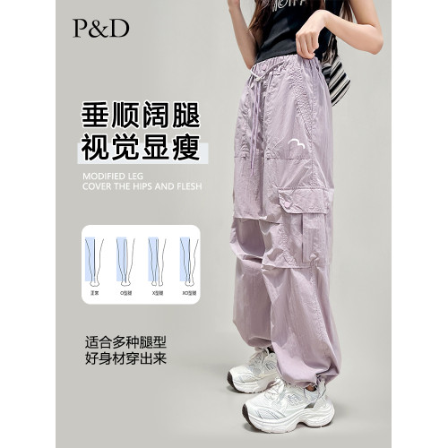 【品牌】女童褲子夏季薄款工裝褲大童初高中生夏裝褲子學生休閒褲