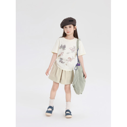 布丁哈魯童裝夏裝女童洋氣褲子2026夏季新款兒童輕薄百搭休閒短褲