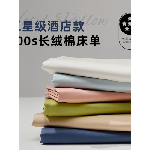 高級五星級酒店100支新疆長絨棉床單純棉新款簡約單雙人純色坑單