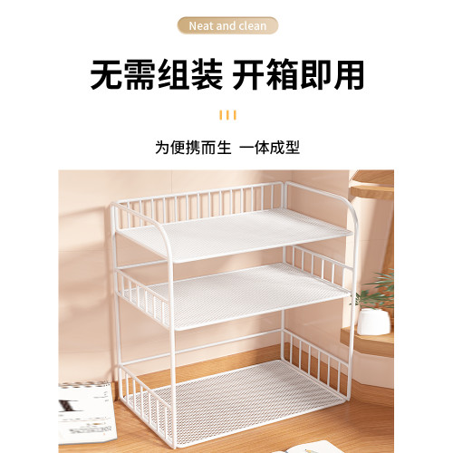 桌上書架桌面置物架辦公桌收納餐桌宿舍書桌多層小層架工位分層櫃