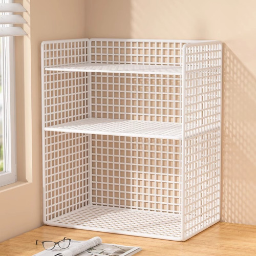 桌上書架桌e面置物架辦公桌收納餐桌宿捨書桌多層小層架工位分層