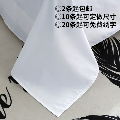 床單床笠單件純棉全棉純白色五星級酒店布草賓館床上用品專用單人