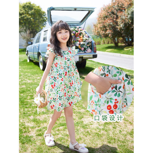 女童連衣裙夏季薄款2025新款兒童碎花裙子洋氣純棉大童夏裝小女孩