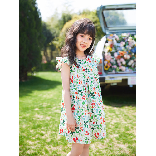 女童連衣裙夏季薄款2025新款兒童碎花裙子洋氣純棉大童夏裝小女孩