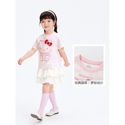 【HelloKitty IP】巴拉巴拉童裝兒童短袖女童夏純棉上衣t恤可愛