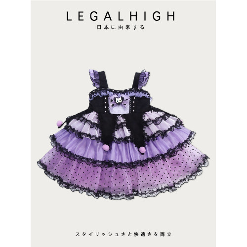 【品牌】女童庫洛米公主裙夏季2025新款洋氣兒童全套表演服連衣裙