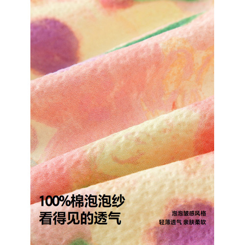 【純棉】迷你巴拉巴拉女童連衣裙洋氣裙子夏季新款泡泡袖兒童時髦