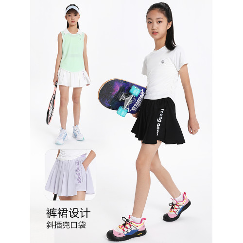 【涼感網球裙】萌格格女童運動短裙 兒童褲裙速乾百褶裙 25夏新款
