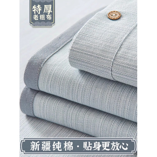 A類高級特厚老粗布床單純棉100全棉加厚單件亞麻棉麻涼蓆三件套夏