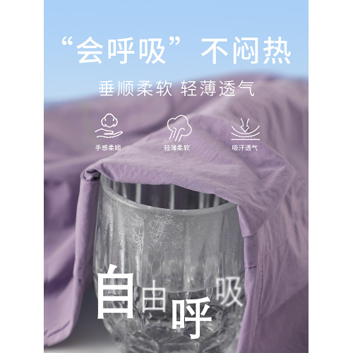 女童紫色工裝短褲女大童夏裝中褲初中生兒童夏季薄款七分速乾褲子