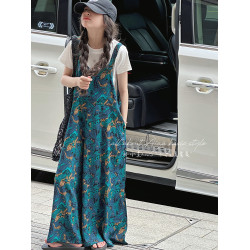 孫小美kids韓系女童背帶褲2025新款春夏裝兒童褲子女大童濶腿裙褲