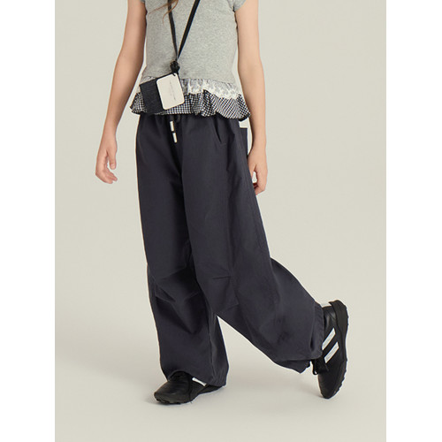 依依媽女童褲子韓版洋氣休閒褲兒童寬鬆帥氣濶腿褲夏季百搭工裝褲