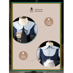 女童硃迪兔子警官衣服兒童cos衣服生日洛麗塔公主裙子瘋狂動物城