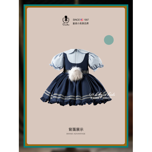 女童硃迪兔子警官衣服兒童cos衣服生日洛麗塔公主裙子瘋狂動物城
