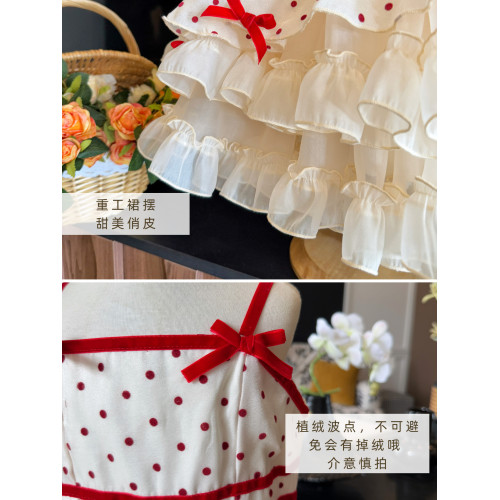 女童仙氣飄飄裙子小女孩獨特絕美可愛小公主裙夏兒童多巴胺小洋裙
