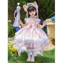 女童洛麗塔公主裙夏裝吊帶禮服兒童生日美樂蒂連衣裙女孩夏季裙子