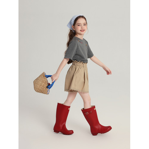 布丁哈魯童裝夏裝女童洋氣短袖2026夏季新款兒童百搭卡通印花T恤