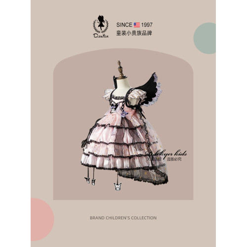 D.Bkyer女童庫洛米衣服公主裙夏季吊帶蓬蓬裙蛋糕裙生日女孩裙子