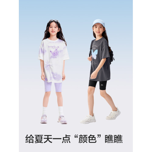 巴拉巴拉兒童短袖女童t恤2025新款夏裝大童速乾印花上衣甜美時尚