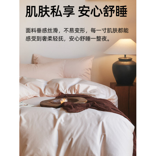 簡約純色100s新疆長絨棉床單成人家用可裸睡三件套學生宿舍單被單
