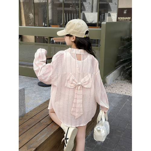 女童防曬服夏季2025新款女孩防曬衣輕薄上衣夏裝兒童冰絲透氣外套
