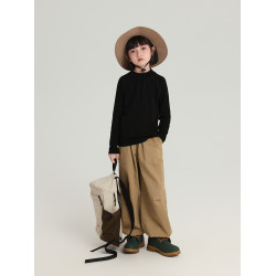 布丁哈魯童裝秋裝女童長袖2025春秋新款兒童親膚半高領打底衫