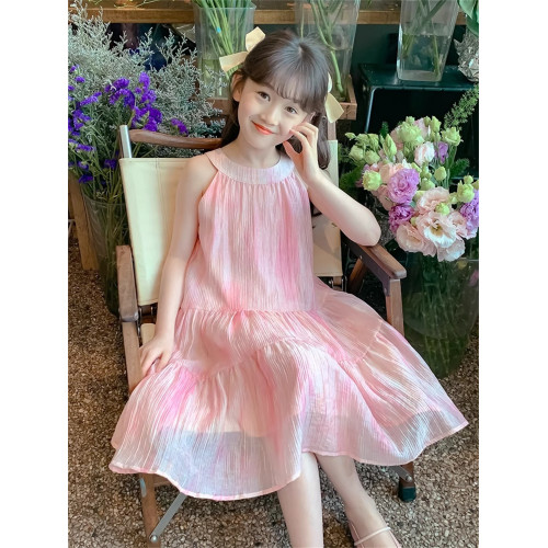 英國Next Svip女童裙子2025新款女孩吊帶裙公主裙兒童夏裝連衣裙