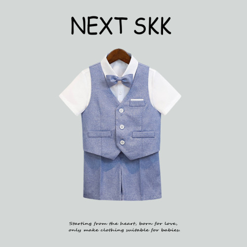 英國NEXT SKK夏季男童禮服紳士主持人周嵗表演服花童短褲套裝
