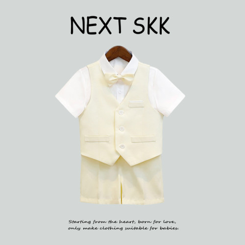 英國NEXT SKK夏季男童禮服紳士主持人周嵗表演服花童短褲套裝