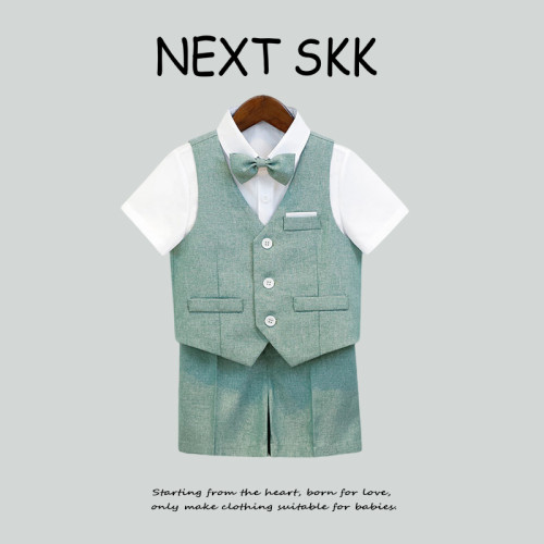 英國NEXT SKK夏季男童禮服紳士主持人周嵗表演服花童短褲套裝