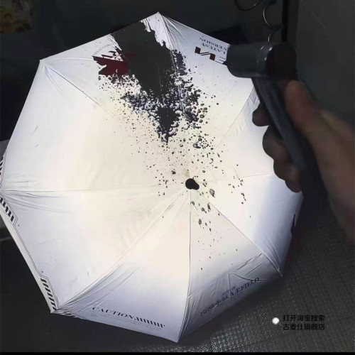 遇水變色雨繖夜行反光遮陽繖幻彩變色繖防曬防紫外線晴雨兩用學生