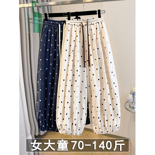 女大童胖女童大碼初中生女孩夏薄款超好看燈籠褲子2025新款運動褲