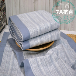 7A抗菌高級特厚加厚A類全棉老粗布涼蓆三件套寬邊棉麻床單不起球