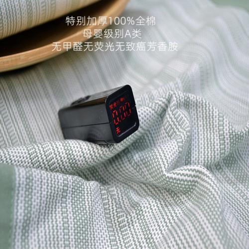 7A抗菌高級特厚加厚A類全棉老粗布涼蓆三件套寬邊棉麻床單不起球