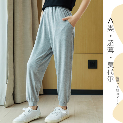女童防蚊褲夏季薄款莫代爾兒童新款褲子冰絲衛褲女大童夏裝運動褲