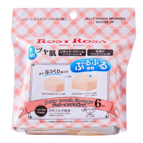 日本rosy rosa五角化妝海綿美妝蛋粉撲不吃粉乾溼兩用上妝棉氣墊
