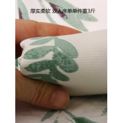 老粗布床單單件純棉100%全棉加厚加密田園碎花活性炕單三件套被單