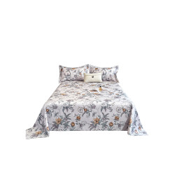 印花貢緞床單新疆長絨棉床單單件純棉100全棉單雙人貢緞被單尺寸