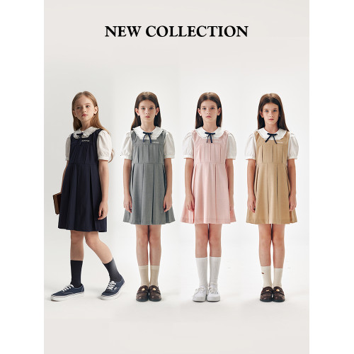 【爆款補貨】eland kids衣戀童裝兒童演出服夏女童連衣裙畢業禮服