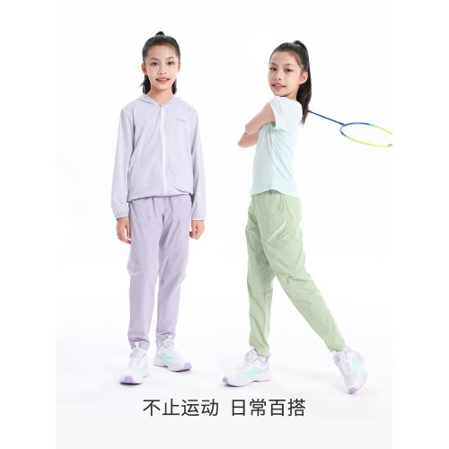 【夏速乾褲】萌格格女童運動戶外防水沖鋒褲透氣登山褲休閒褲夏季