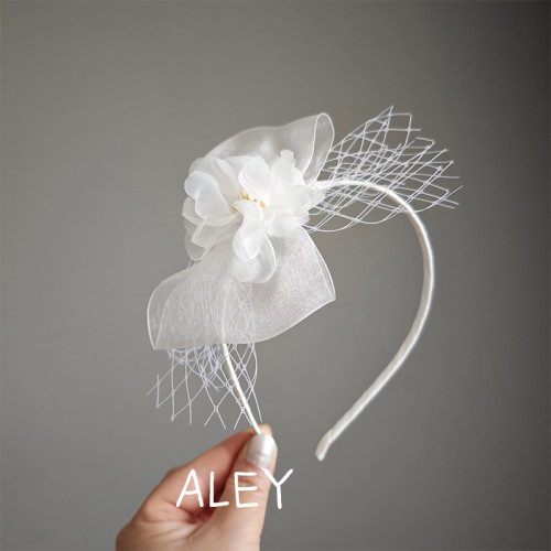 韓系兒童洋氣髮飾花童配飾髮箍女童蝴蝶結頭箍小女孩嬰童高級甜美