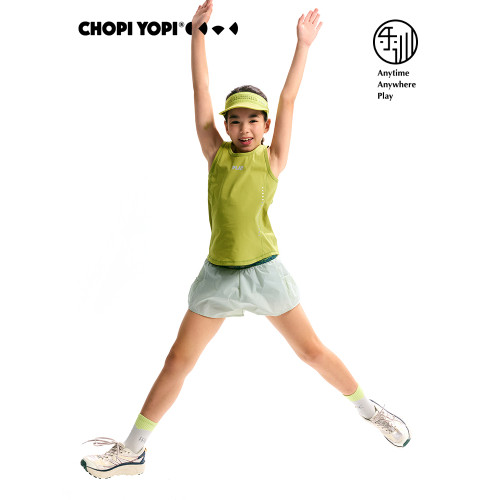 chopiyopi【薄荷皮】女童修身速乾運動背心夏季新款防曬涼感運動T