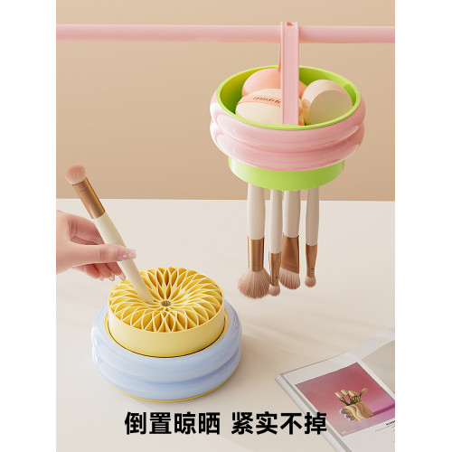 化妝刷清洗碗洗刷神器粉撲洗晾一體不傷刷毛美妝蛋清潔工具晾曬籃